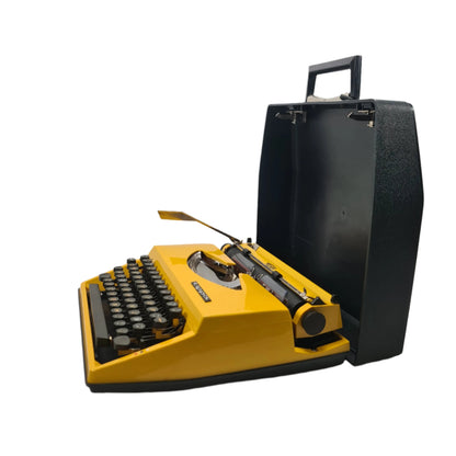 Adler Tippa, Yellow Manual Vintage Typewriter, QWERTY, Serviced - ElGranero Typewriter.Company