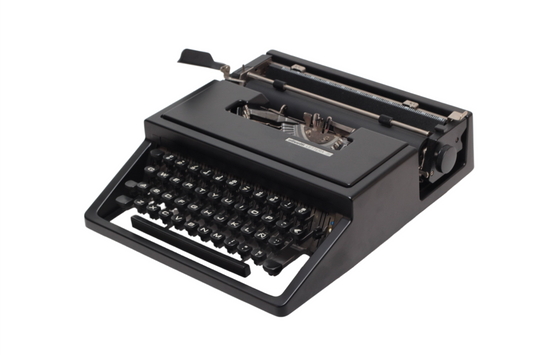 Olivetti Dora Black Typewriter, Vintage, Manual, Serviced
