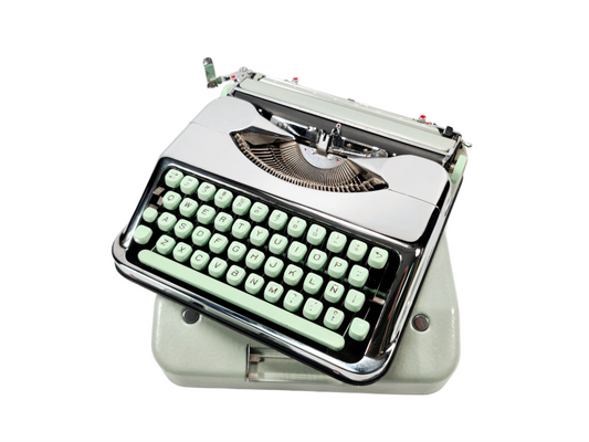 Limited Edition Hermes Baby Chrome Plated Typewriter Serviced, case