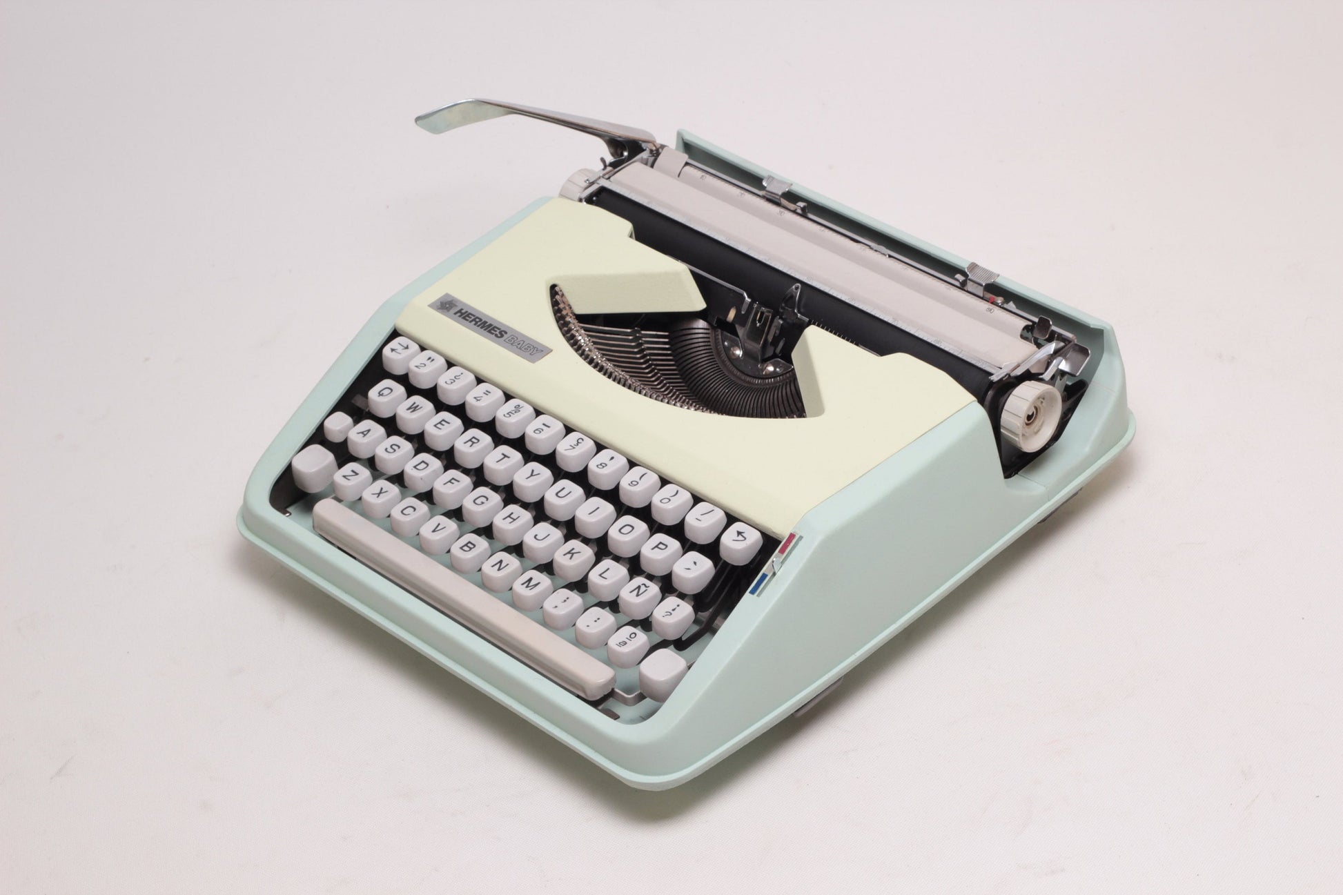 Hermes Baby Mint Green Typewriter, Vintage, Mint Condition, Manual Portable, Professionally Serviced by Typewriter.Company