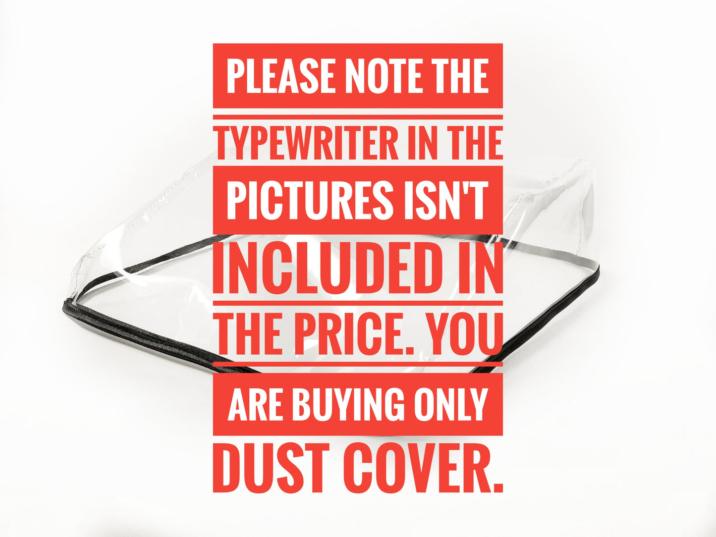 SMALL Transparent Dust Cover, Vinyl PVC for S size Manual Typewriter Olivetti Lettera Pluma 22