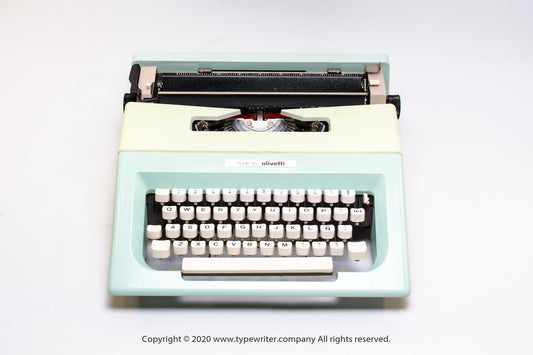 SALE! - Olivetti Lettera 25 Light Mint Green Typewriter, Vintage, Professionally Serviced
