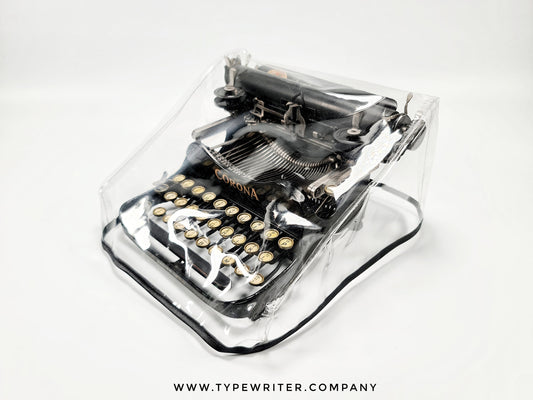 EXTRA-SMALL Transparent Dust Cover, Vinyl pvc for XS size Typewriter Corona 3 Folding, Corona Special