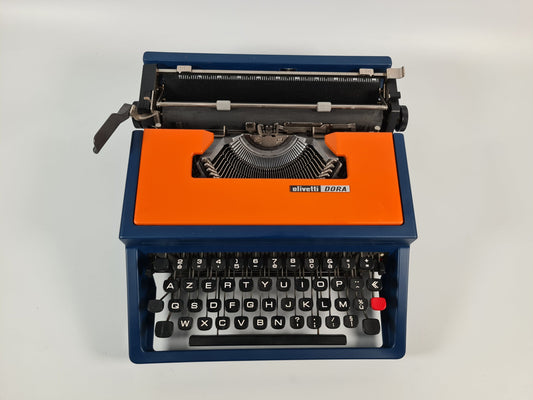 SALE! - Olivetti Lettera 31 Blue/Orange Typewriter, Vintage, Professionally Serviced