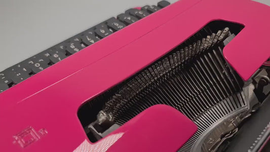 Limited Edition Lady Gaga Vibe Olivetti Lettera 32 Pink Typewriter, Vintage, Manual Portable, Professionally Serviced by Typewriter.Company